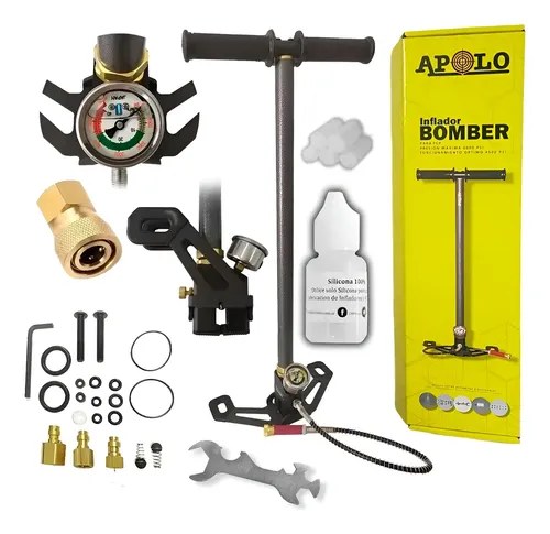 Inflador Rifle Pcp 300 Bar Apolo Bomber One Acople Foster Gris Oscuro