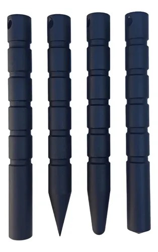 Llavero Kubotan Tonfa De Acero Negro Micro Defensa Personal