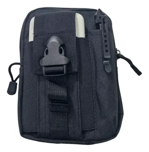 Pouch Multiusos Molle Negro Verde Arena Tactico