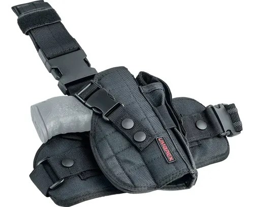 Pistolera Muslera Canana Funda Umarex Para Piernas Zurdo/diestro Negro