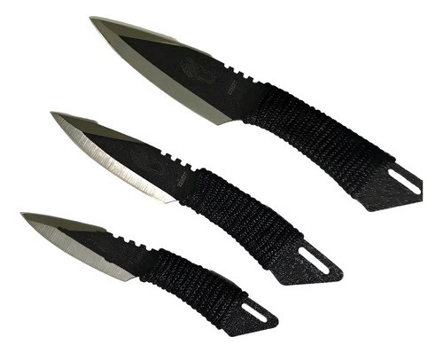 Navajas Cuchillos Lanzadores Scorpion X 3u Negro