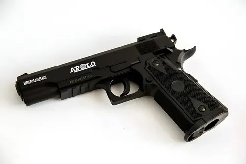 Pistola Co2 A1911 Apolo Negro 4.5 Mm