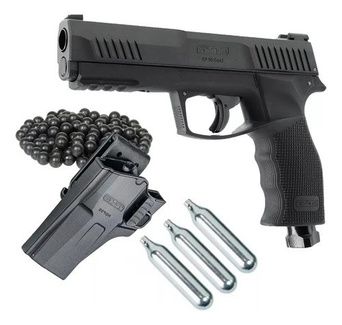 Pistola Disuasiva Umarex T4e Tp .50 + Funda + Co2 + Postas Negro 1270 Mm