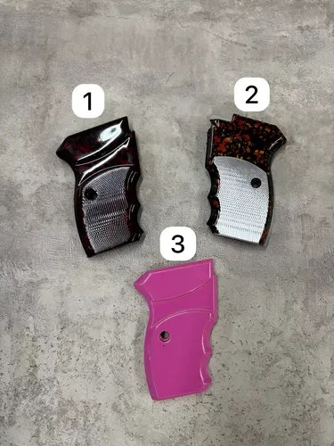 Cachas Grip Bersa Pistola 380 Aluminio Pintadas Precio X Par Diseños