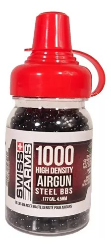 Balines Swiss Arms 4,5mm Bb Black Metalicos Esféricos X 1000