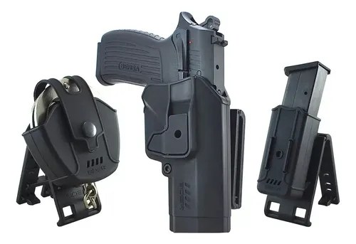 Kit Boer De Funda Pistolera Bersa + Porta Esposa + Cargador Negr
