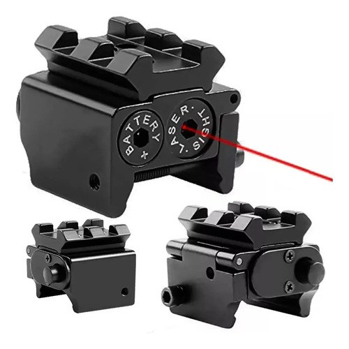 Mira Laser Punto Tactica Rifle Pistola Riel Picatinny Rojo Negro