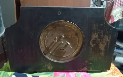 Reloj De Mesa Cuadrado Standard Electric Madera Vidrio Marrón Oscuro - 3