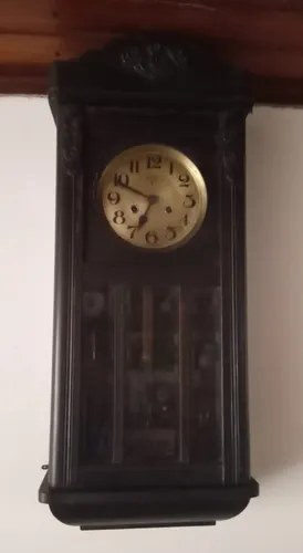 Reloj De Péndulo A Cuerdas Vintage Madera Roble Negro