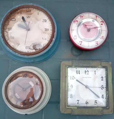 Relojes De Pared Analógicos Para Restaurar - 4 Uds Multicolor