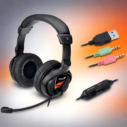 Auriculares Gamer Genius Hs-g500v Microfono Vibracion Negro
