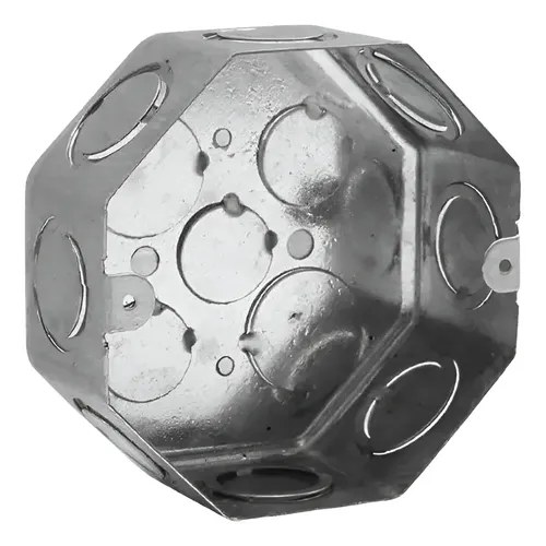Pack X 50 Cajas Luz Chapa Octogonal Aluminizada 8 X 8 Cm Aluminizado