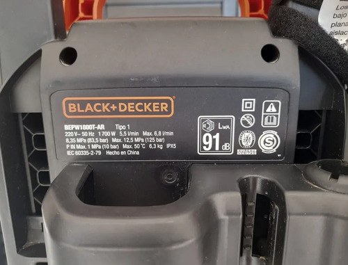 Hidrolavadora Black + Decker Bepw1800t-ar 125 Bar Psi 1700 W Naranja 50 Hz/60 Hz - 5
