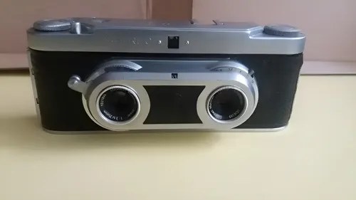 Cámara Estereoscópica Wirgin Germany Con Funda Impecable Gris