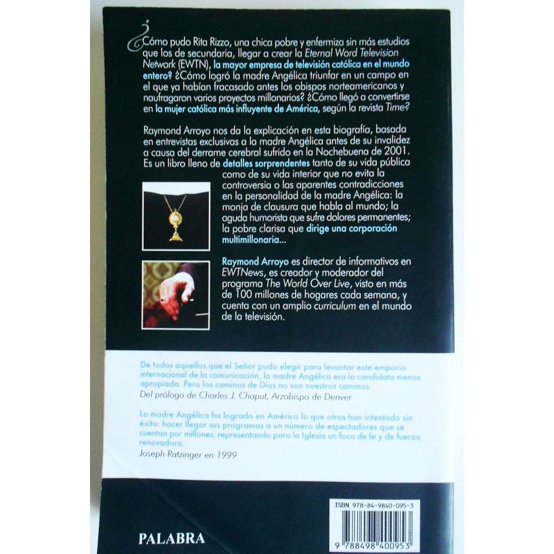 Libro Madre Angélica - Raymond Arroyo - historia monja fundó televisión mundial - 2