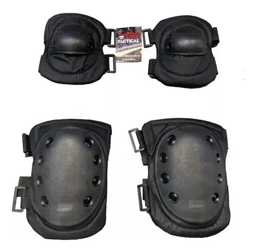 Protector Rodillas Y Codos Rbn Tactical 702 Negro Airsoft Negro Unico