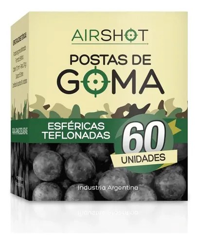 Postas De Goma Teflonadas - Balas - Disuasiva - Airshot