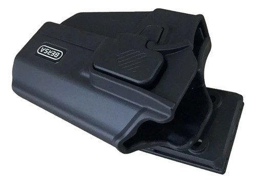 Pistolera Holster Nivel2 Bersa Bp9fs Clip Cinturon Regulable Diestro Negro - 7