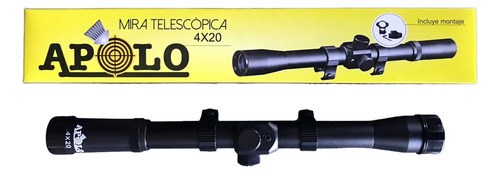Mira Telescópica Apolo 4x20 Con Anillas Rifle Aire Pcp Co2 - 3