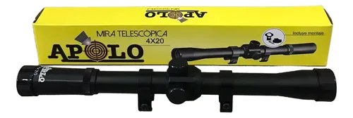 Mira Telescópica Apolo 4x20 Con Anillas Rifle Aire Pcp Co2 - 4