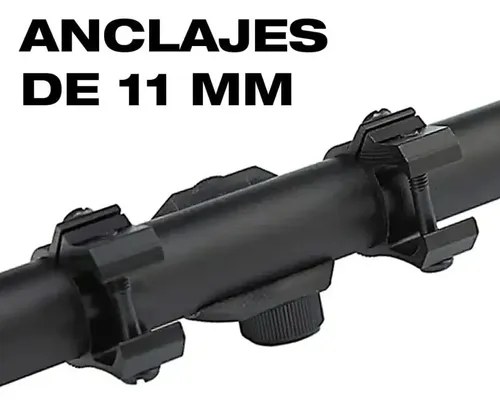 Mira Telescópica Apolo 4x20 Con Anillas Rifle Aire Pcp Co2 - 10