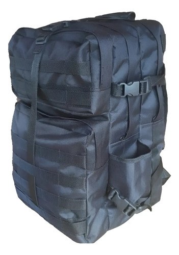 Mochila Molle Tactica Asalto Policia Negra 45 Litros Negro