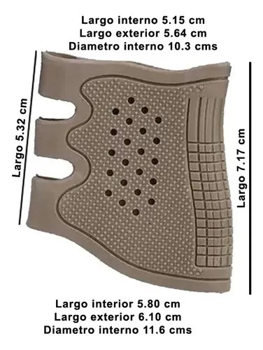 Grip Goma Anti Deslizante Tactico Pistola Glock 17 19 Bersa - 9