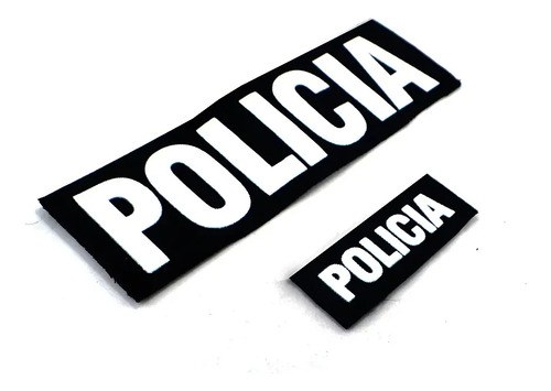 Parche Juego Palabra Policia Abrojos Chalecos De Transporte Negro