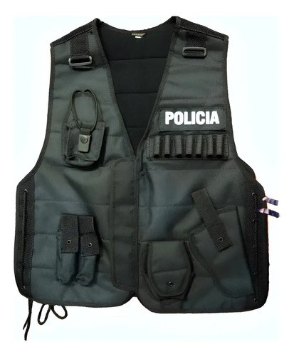 Chaleco De Transporte Tactico Policial Fuerzas Houston Negro T1