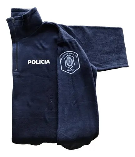 Campera Polar Tactica Policia Uniforme Azul - 2