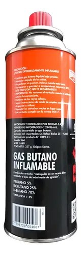 Cartucho Repuesto Anafe Calentador De Gas Butano Brogas - 2