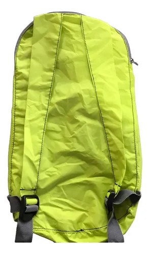 Mochila Plegable Pocket De Viaje 15 Litros Verde Flúor Liso - 2