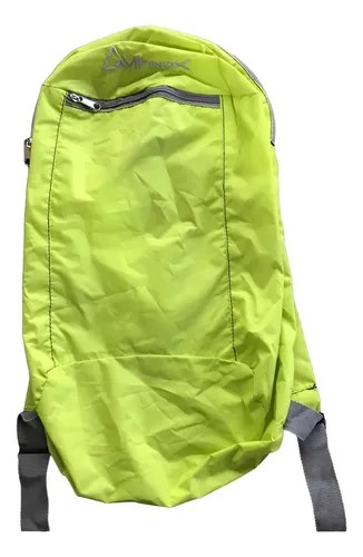 Mochila Plegable Pocket De Viaje 15 Litros Verde Flúor Liso - 4