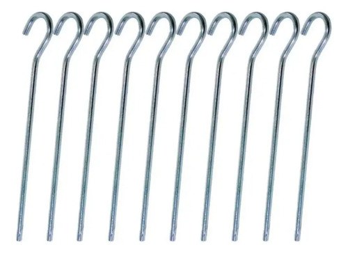 Estacas De Hierro Para Carpa Gazebo Playa Camping X12 Gris - 3