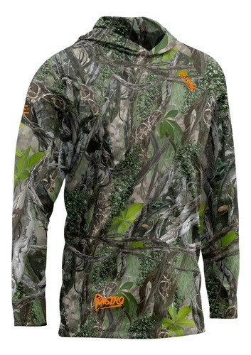 Remera Payo Camuflada Yunga Secado Rápido Capucha Filtro Uv