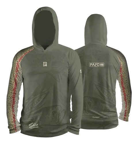 Remera Payo Skin Secado Rápido Capucha Dedal Proteccion Uv