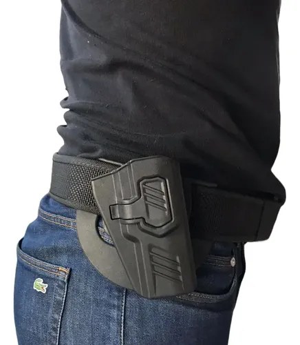 Funda Pistolera Houston Bersa Glock 17 Nivel 2 Diestro Negro - 3