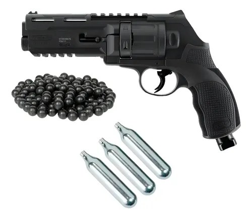Combo Disuasivo Revolver Umarex + Kit Conversion A Carabina Negro 1270 Mm