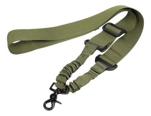 Correa Tactica Monopunto Sistema Bungee Arma Larga A Corta Verde