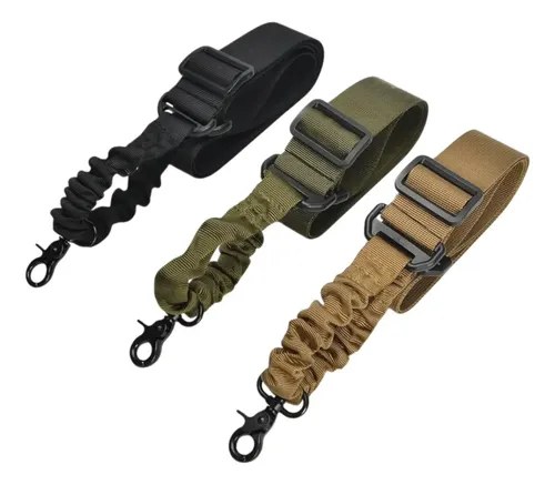 Correa Tactica Monopunto Sistema Bungee Arma Larga A Corta Verde - 3