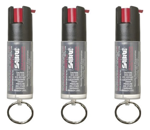 Pack Gas Pimienta Sabre Llavero 15gr X 3u. Negro