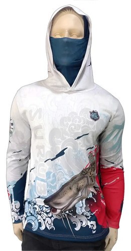 Remera De Pesca Mto Samurai Secado Rápido Capucha Filtro Uv
