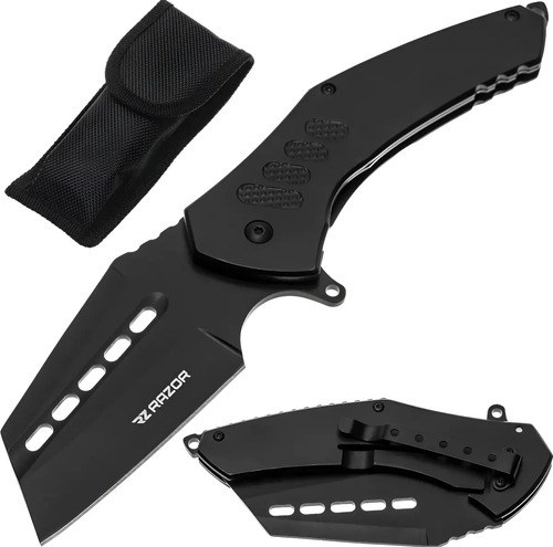 Navaja Camping Pesca Táctica Supervivencia Cuchillo Negro Negro