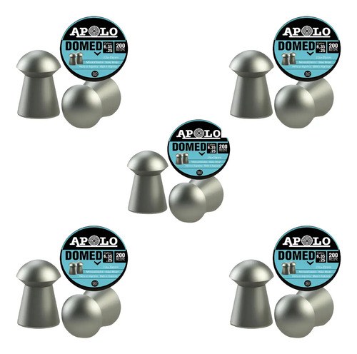 Balines Apolo Domed 6.35 33 Gr X 200 X 5 Latas Nuevo Modelo