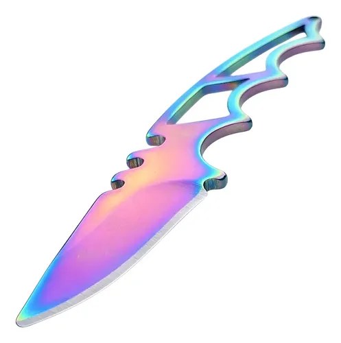 Neck Knife Navaja Táctica De Supervivencia Tornasolada Funda Tornasolado