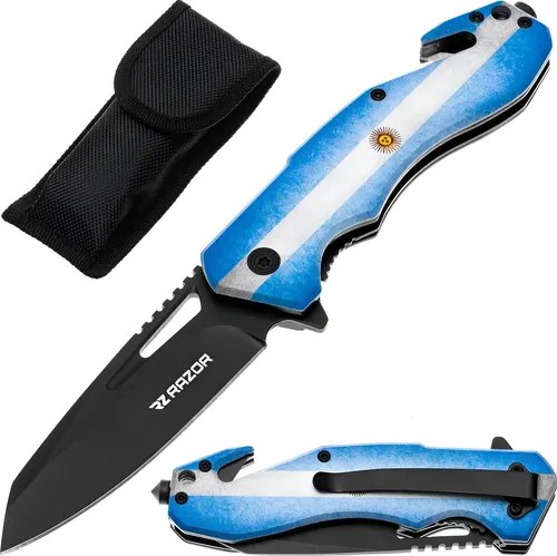 Navaja Tactica Argentina Cuchillo De Rescate Supervivencia Argentina