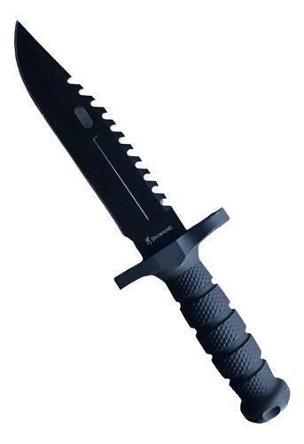 Cuchillo Tactico Browning Pavonado Militar Combate Premium Negro