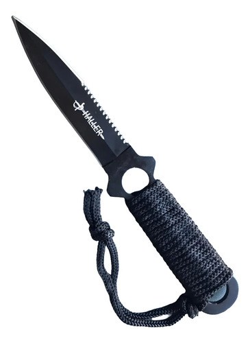 Cuchillo Daga Botero Haller Pierna Cinto Muslera Tactico Negro - 2