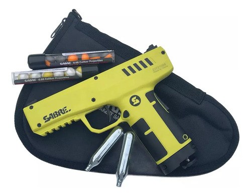 Pistola Disuasiva Sabre Kit Traumático Gas Pimienta No Letal Amarillo - 2