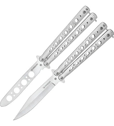 Navajas Mariposa Con Filo Y Practica Combo Cuchillo Csgo